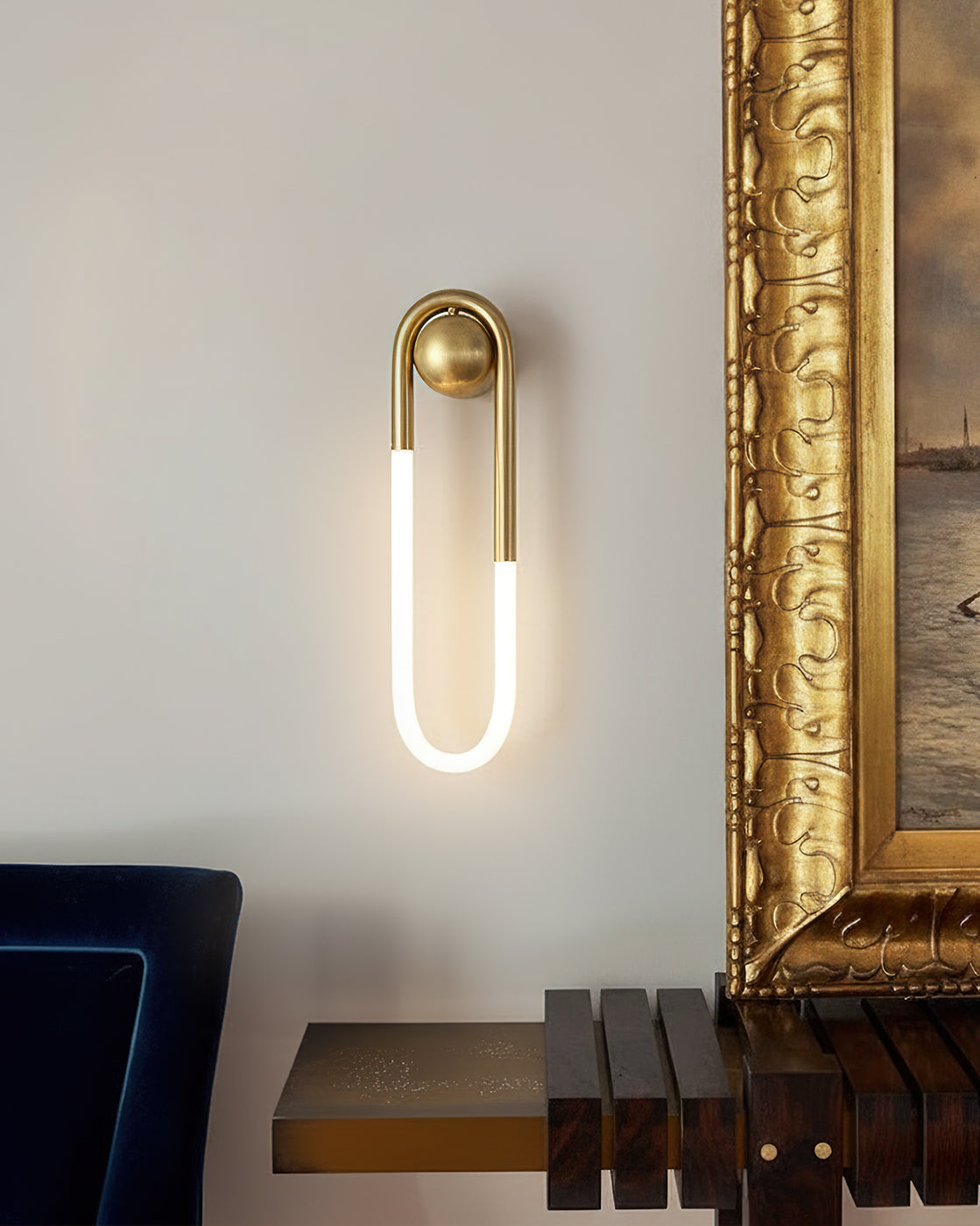Wall Lamp Brass 17.7 in LED 9W Indoor Bedroom Living Room Accent Lighting Contemporary Design | Thomler