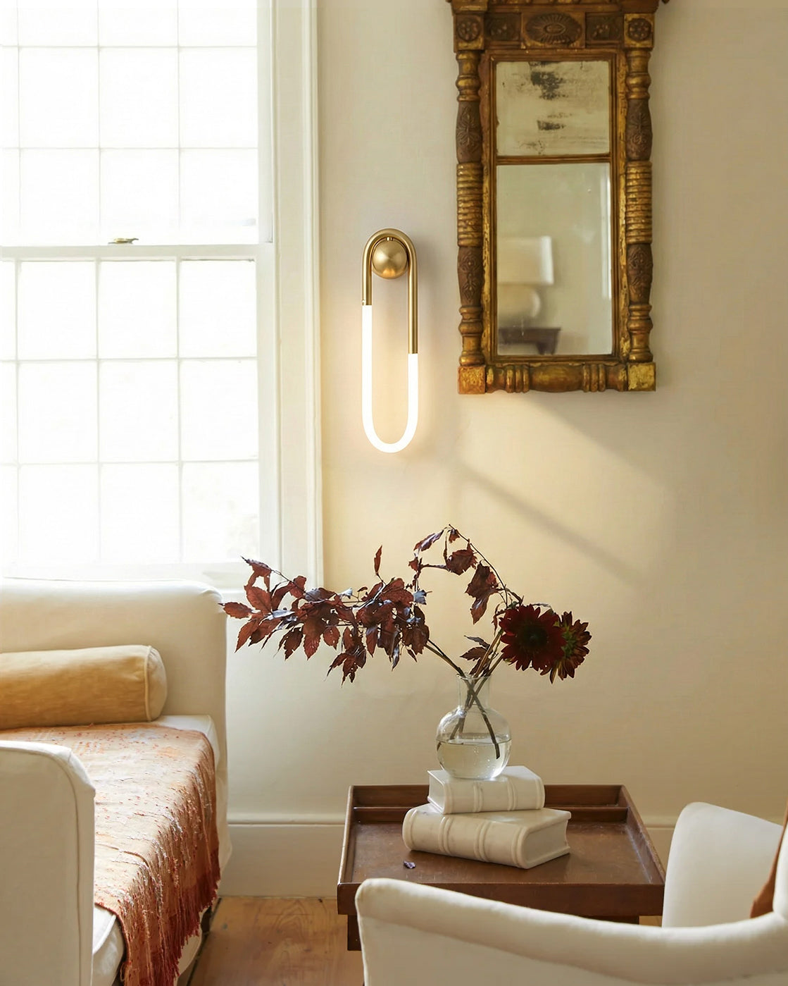 Wall Lamp Brass 17.7 in LED 9W Indoor Bedroom Living Room Accent Lighting Contemporary Design | Thomler