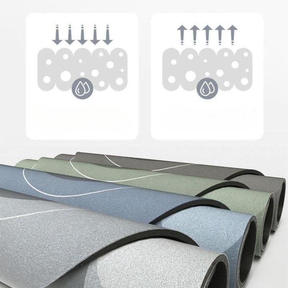 Absorbent Microfiber Bath Mat with Non-Slip Backing for Shower & Tub | Fast-Drying Bathroom Floor Mat | Soft Water-Wicking Shower Rug | Thomler