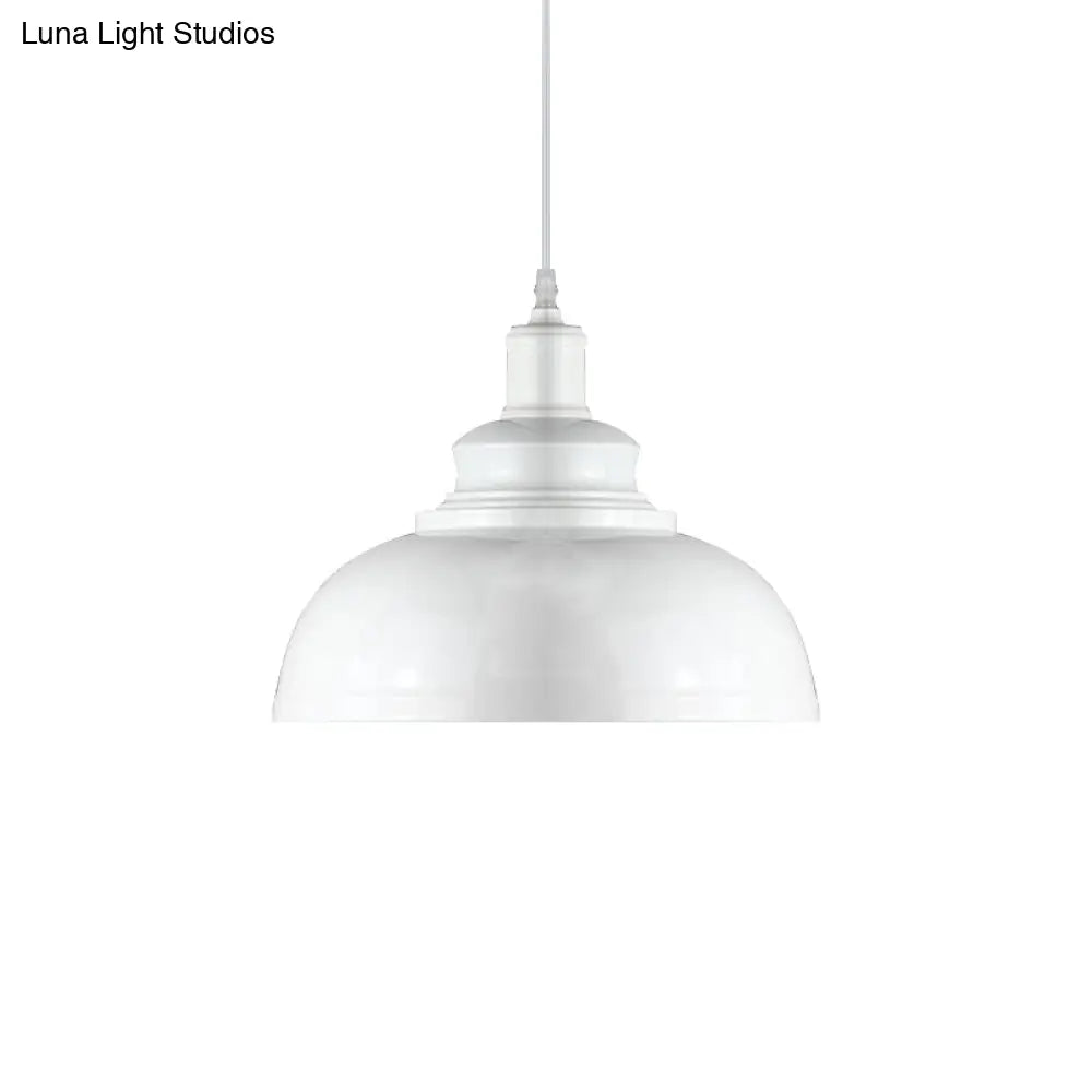 Industrial Metal Bowl Pendant Light Fixture for Kitchen Island, Dining Room & Entryway – Farmhouse Dome Hanging Ceiling Lamp | Thomler