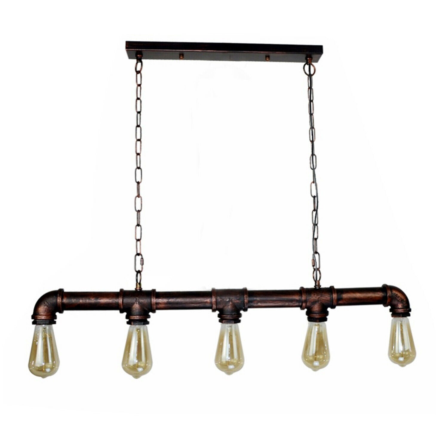 Hanglamp Industrieel Steampunk Waterpijp Koper Ijzer 110cm Vintage Plafondlamp Retro