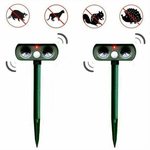 Solar-Powered Ultrasonic Yard Guardian with Flash Alert and Stake Mount | Thomler