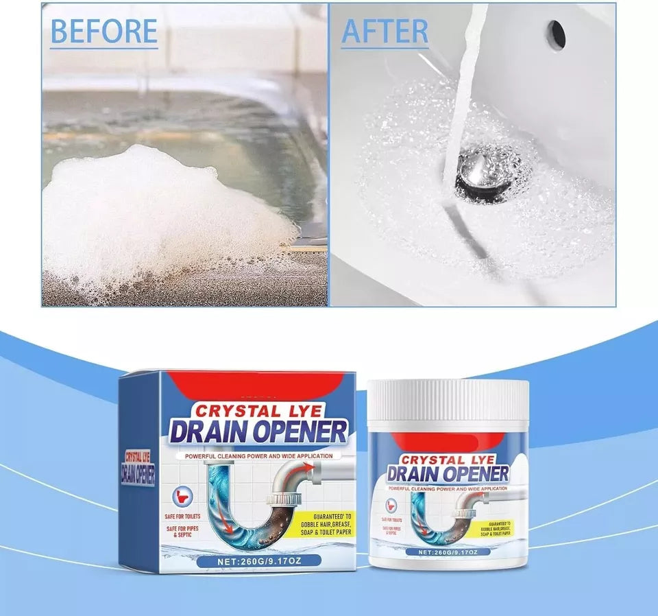 Fast-Acting Drain Cleaner for Kitchen & Bathroom Sinks, Dissolves Hair Grease Soap Scum Clogs, Heavy-Duty Foam Formula for Shower Tubs Pipes | Thomler