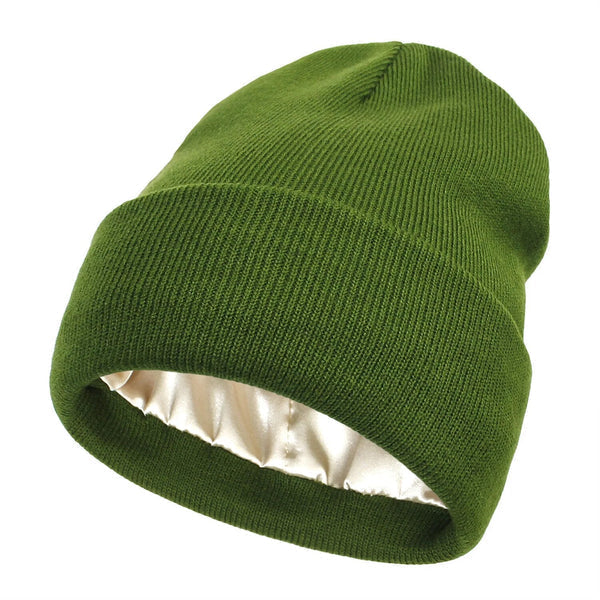 Silk-Lined Winter Beanie for Women – Protects Hair from Frizz, Static & Cold – Soft Wool Hat with Smooth Interior Lining for Everyday Wear | Thomler