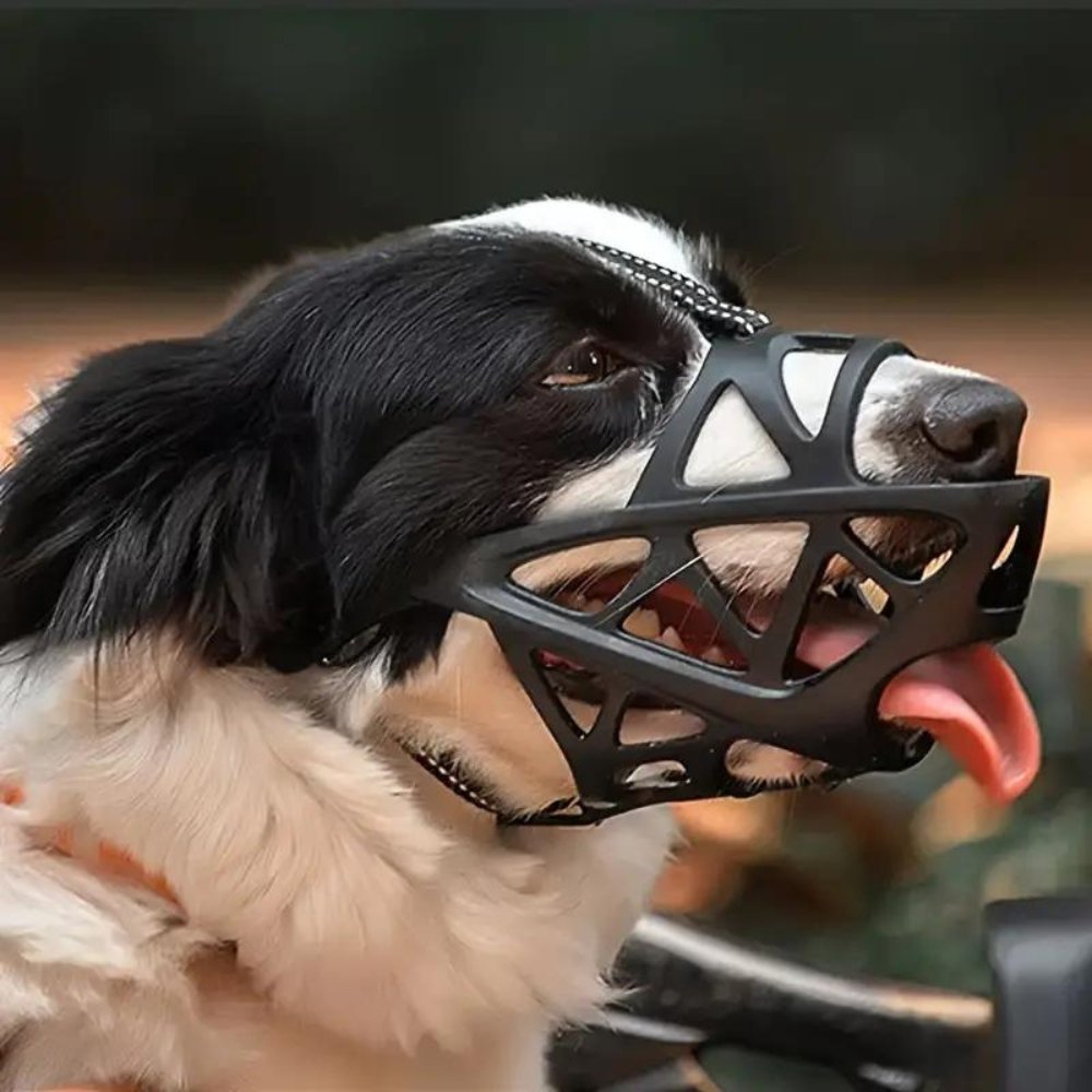 Breathable Mesh Dog Muzzle for Small to Extra Large Dogs | Adjustable Pet Safety Guard Prevents Biting Barking Chewing | Comfortable Lightwe | Thomler