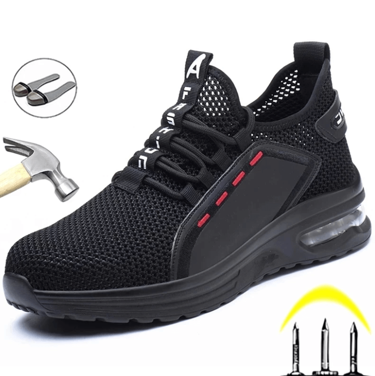 Steel Toe Safety Work Shoes for Men – Lightweight, Slip-Resistant, Breathable Mesh Construction | Thomler