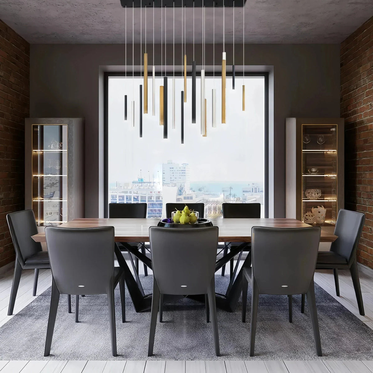 Adjustable Aluminum Tube LED Ceiling Light for Dining Room Kitchen Island Modern Spot Lighting Fixture Sleek Metal Design | Thomler