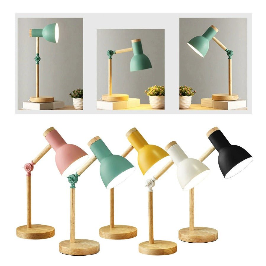 Adjustable Wood Desk Light with Metal Shade – Nordic Minimalist Design for Home & Office | Thomler