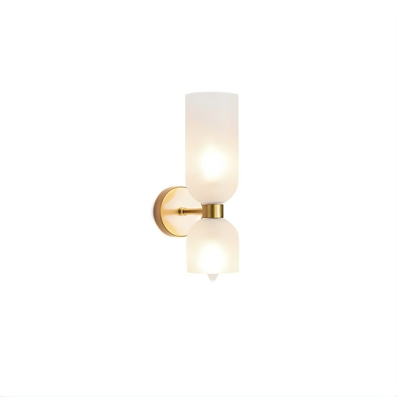 Twin-Bulb Cylinder Glass Wall Sconce for Dining Room, Bar & Bedroom | Hardwire Mount | Thomler