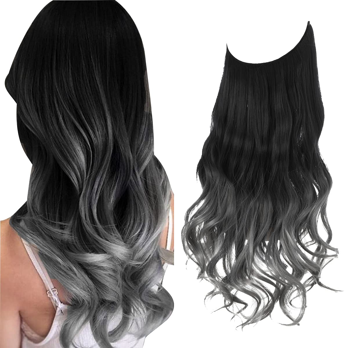 Clip-Free Volumizing Hair Band with Strands – Transparent Wire Attachment for Instant Fullness | Thomler