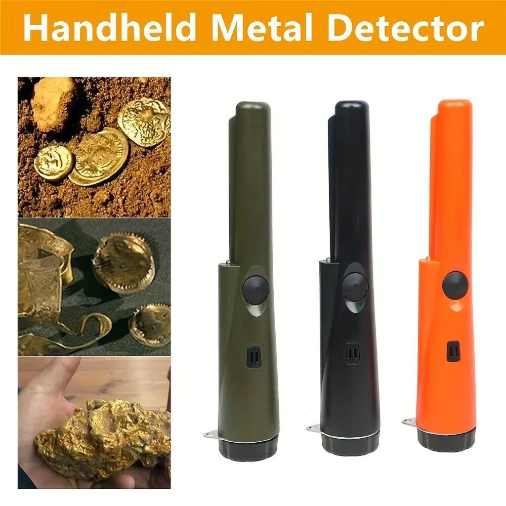 Handheld Metal Detector Pinpointer – IP66 Waterproof 360° Scan Treasure Finder with Dual Audio & Vibration Alert for Coin Hunting Relic | Thomler
