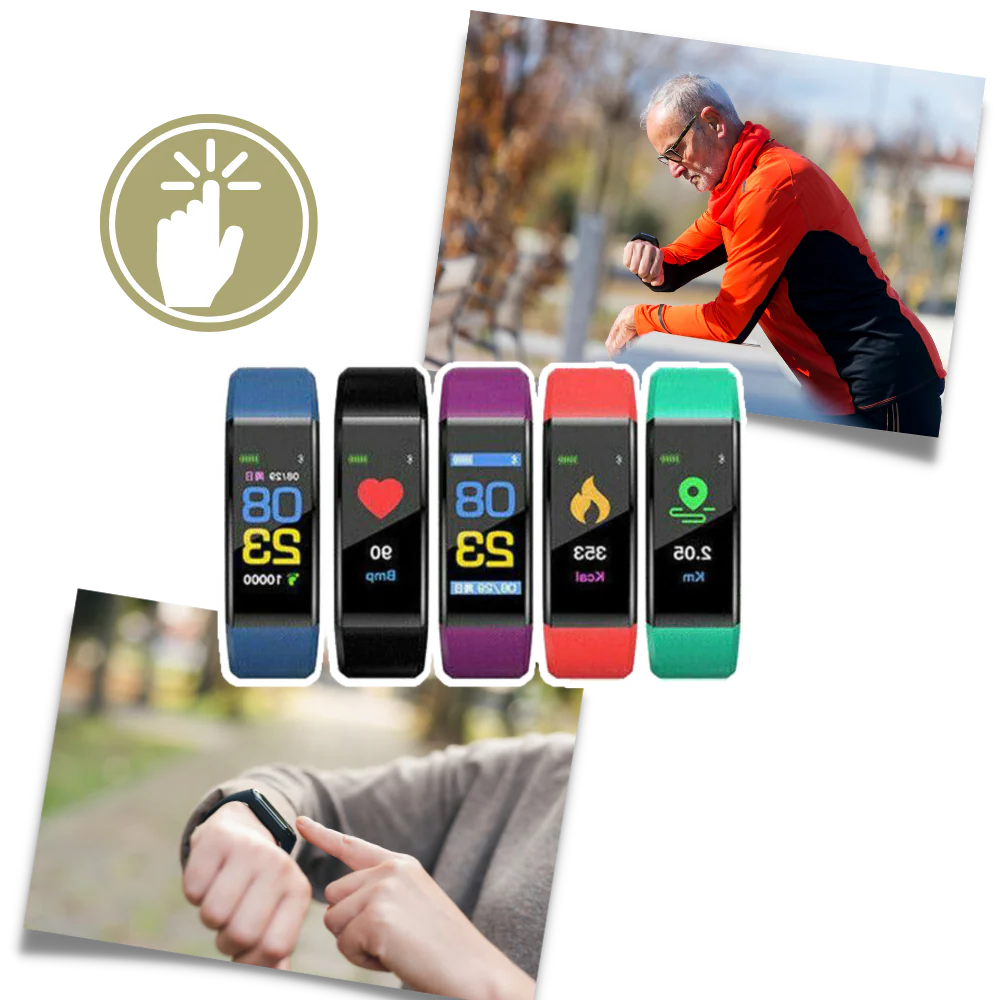 Fitness Tracker Watch with Blood Pressure & Heart Rate Monitor for Seniors | Health Smartwatch with Large Display & Waterproof Design | Thomler