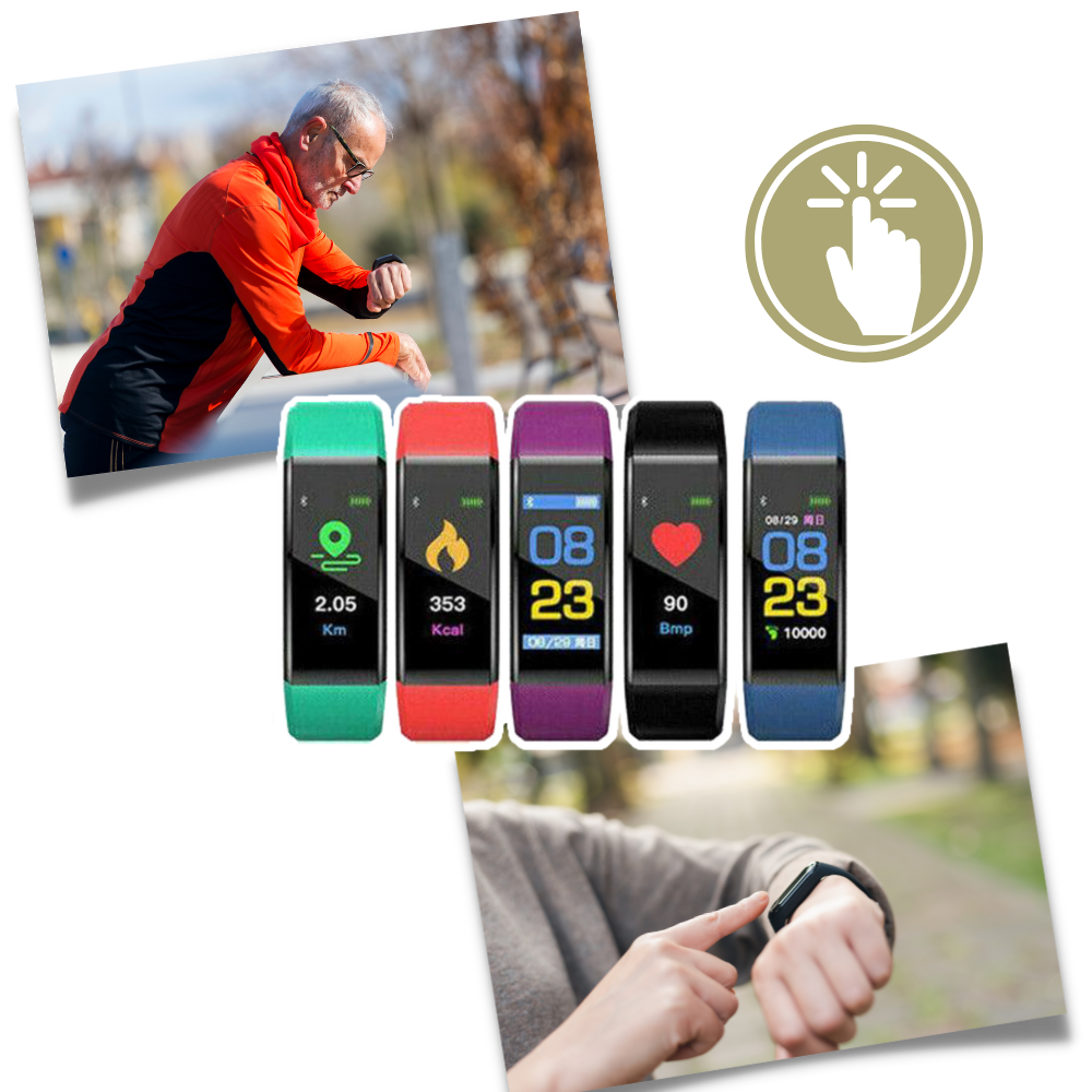 Activity Tracker with Heart Rate Monitor & Blood Pressure Tracker for Everyday Wellness | USB Rechargeable Fitness Band | Thomler