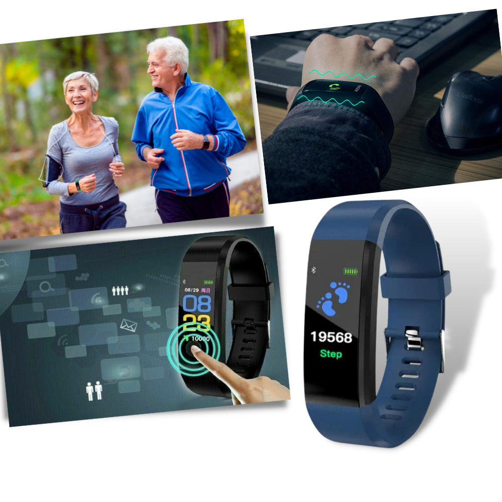 Activity Tracker with Heart Rate Monitor & Blood Pressure Tracker for Everyday Wellness | USB Rechargeable Fitness Band | Thomler