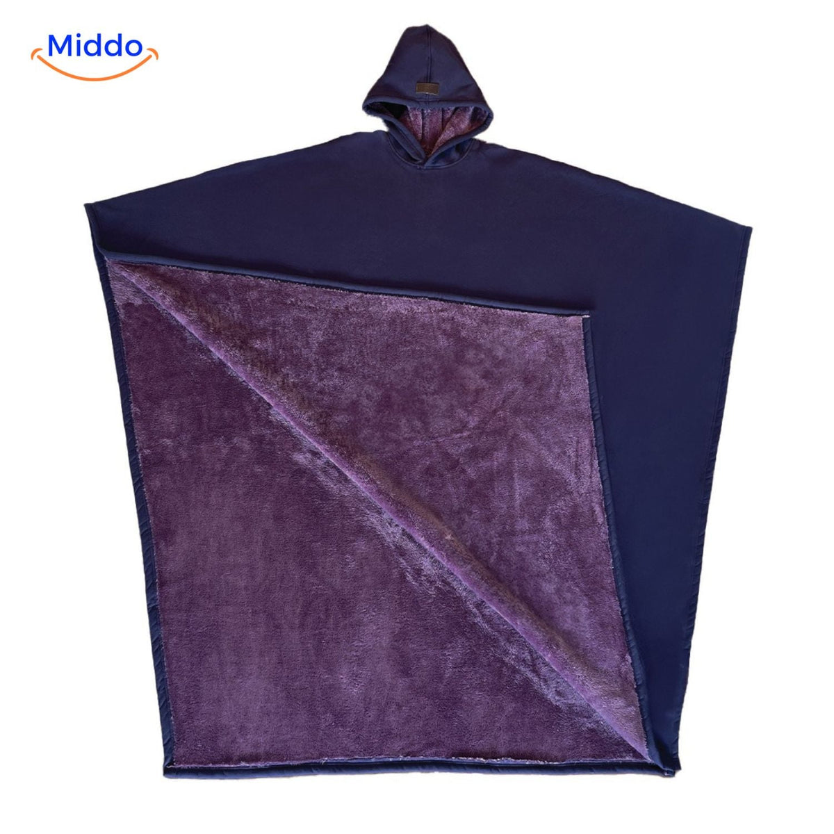 Oversized Hooded Wool Cape – Unisex Punk-Style Button-Front Cloak for Fall & Winter | Thomler
