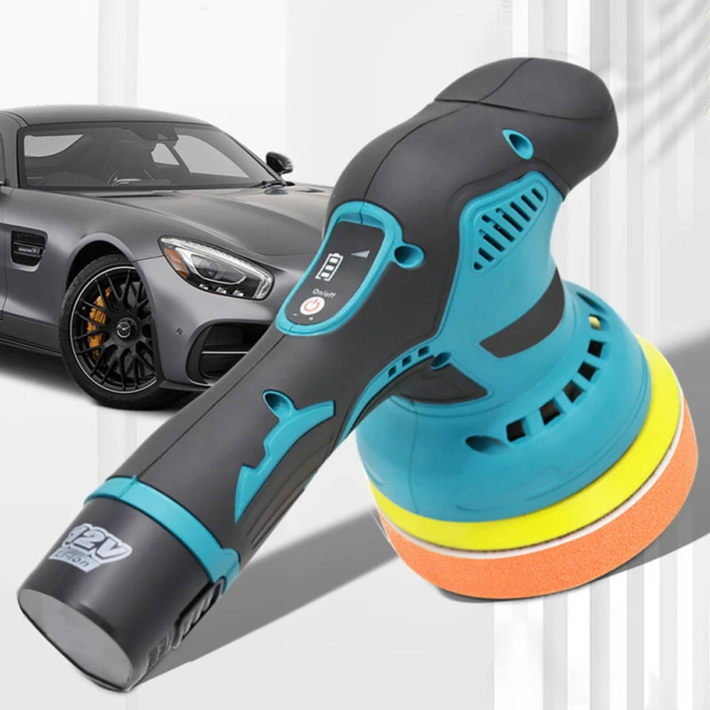 Cordless Dual-Action Auto Buffer with 8-Speed Control & Digital Display for Scratch Removal | Thomler