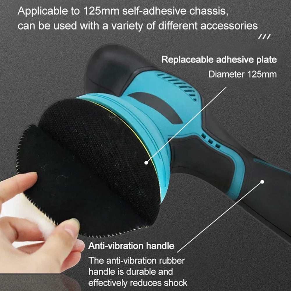 Cordless Dual-Action Auto Buffer with 8-Speed Control & Digital Display for Scratch Removal | Thomler