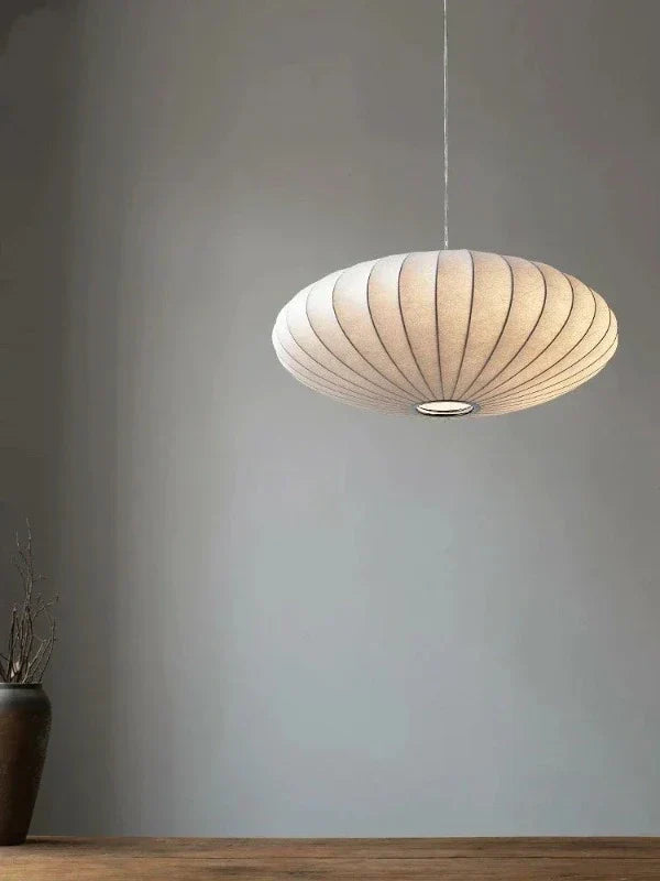 Chandelier with Fabric Shades and Crystal Accents for Dining Room, Bedroom, Living Room | Elegant Hanging Light Fixture with Multi-Tier Desi | Thomler