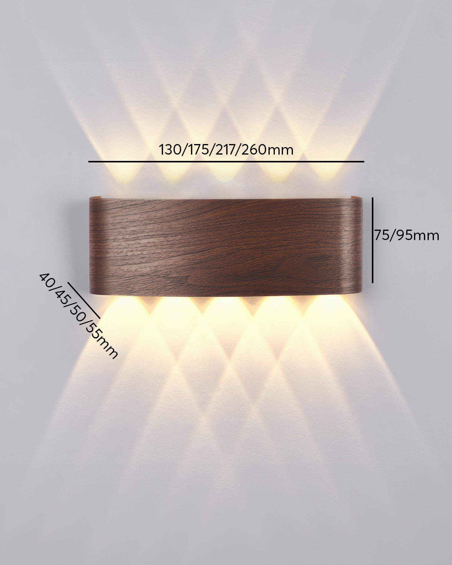 Wall Lamp Wood Look 10W Warm White Indoor Outdoor Hallway Up Down Light Modern LED Sconce Balcony Lighting | Thomler