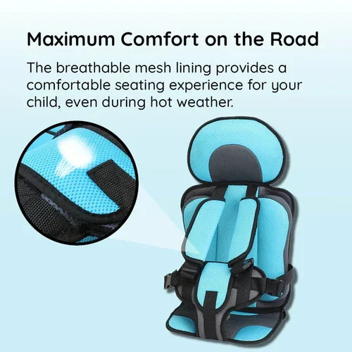 Compact Travel Booster Seat for Kids with 5-Point Safety Harness & Portable Folding Design for Car, Taxi & Plane | Perfect for Toddlers & | Thomler