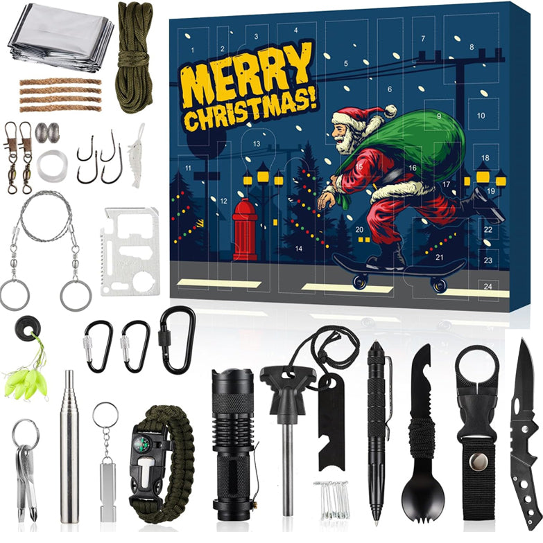 WildWeg - Adventskalender Survival Kits für Männer - 24 Tage | 50% RABATT