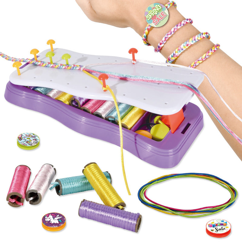 Kids' Friendship Bracelet Weaving Loom Kit – Creative Craft Set for Fine Motor Skills & Imaginative Play | Thomler