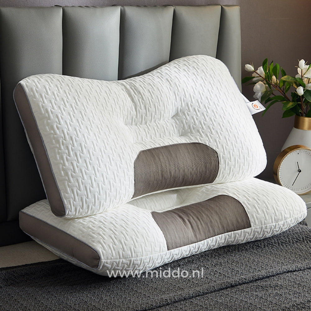 Cervical Support Pillow for Back & Side Sleepers with 2 Free Velvet Covers | Thomler