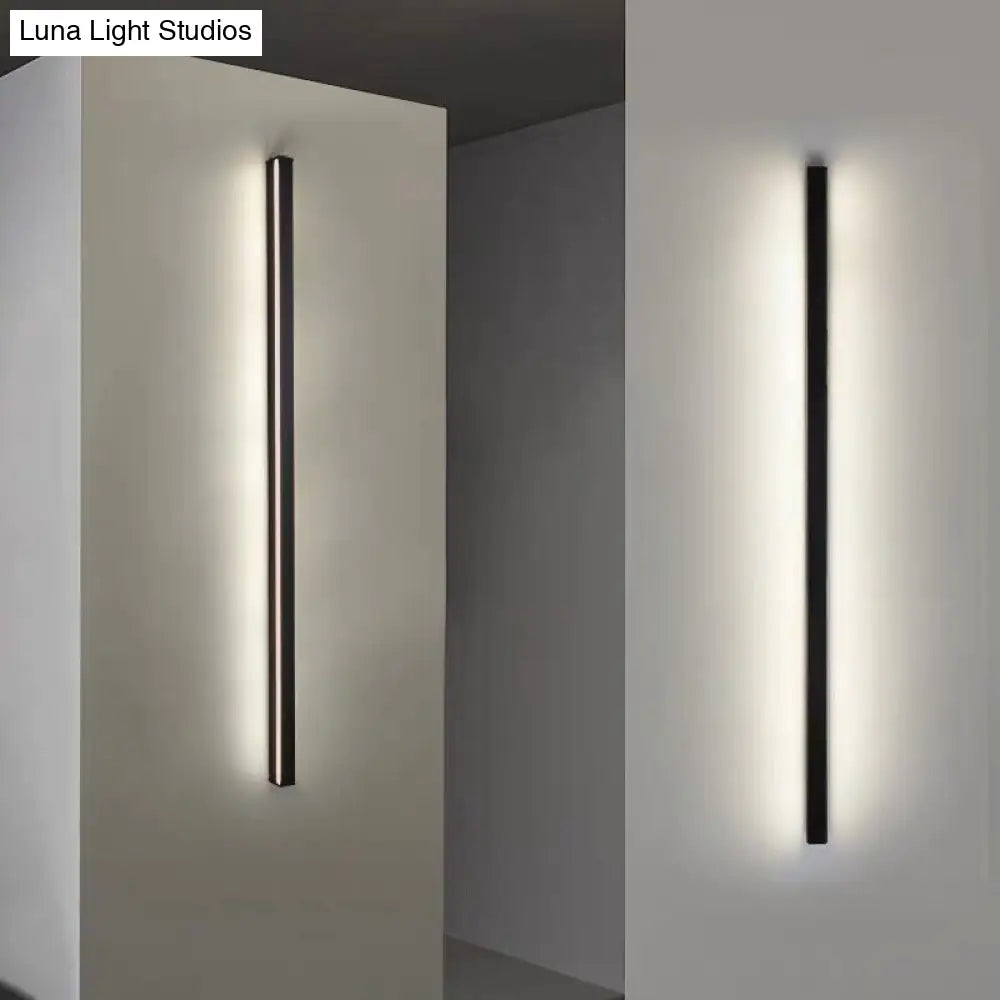 Modern Black LED Wall Light Fixture – Vertical or Horizontal Install for Hallway, Bedroom & Living Room | Thomler