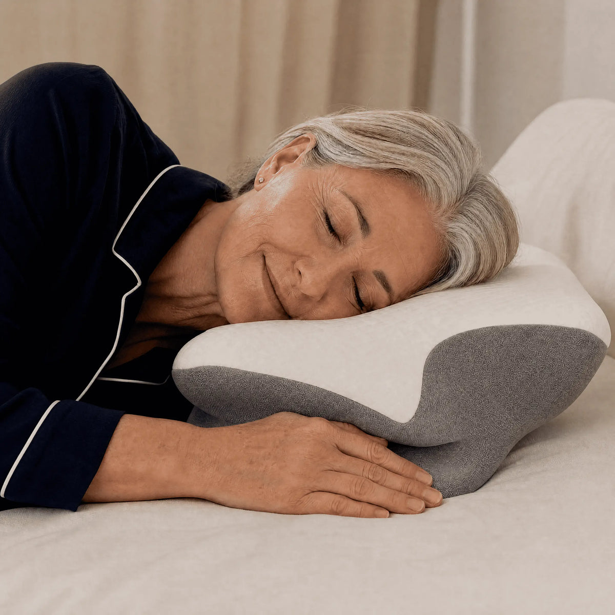 Memory Foam Contour Pillow for Back, Side & Stomach Sleepers – Neck Support Cushion for Better Rest | Thomler