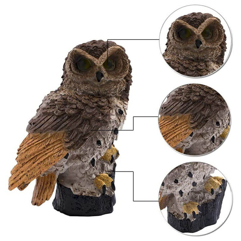 Solar-Powered Decorative Owl Pathway Stake Light for Garden, Patio & Yard with Auto On/Off LED Warm Glow | Thomler