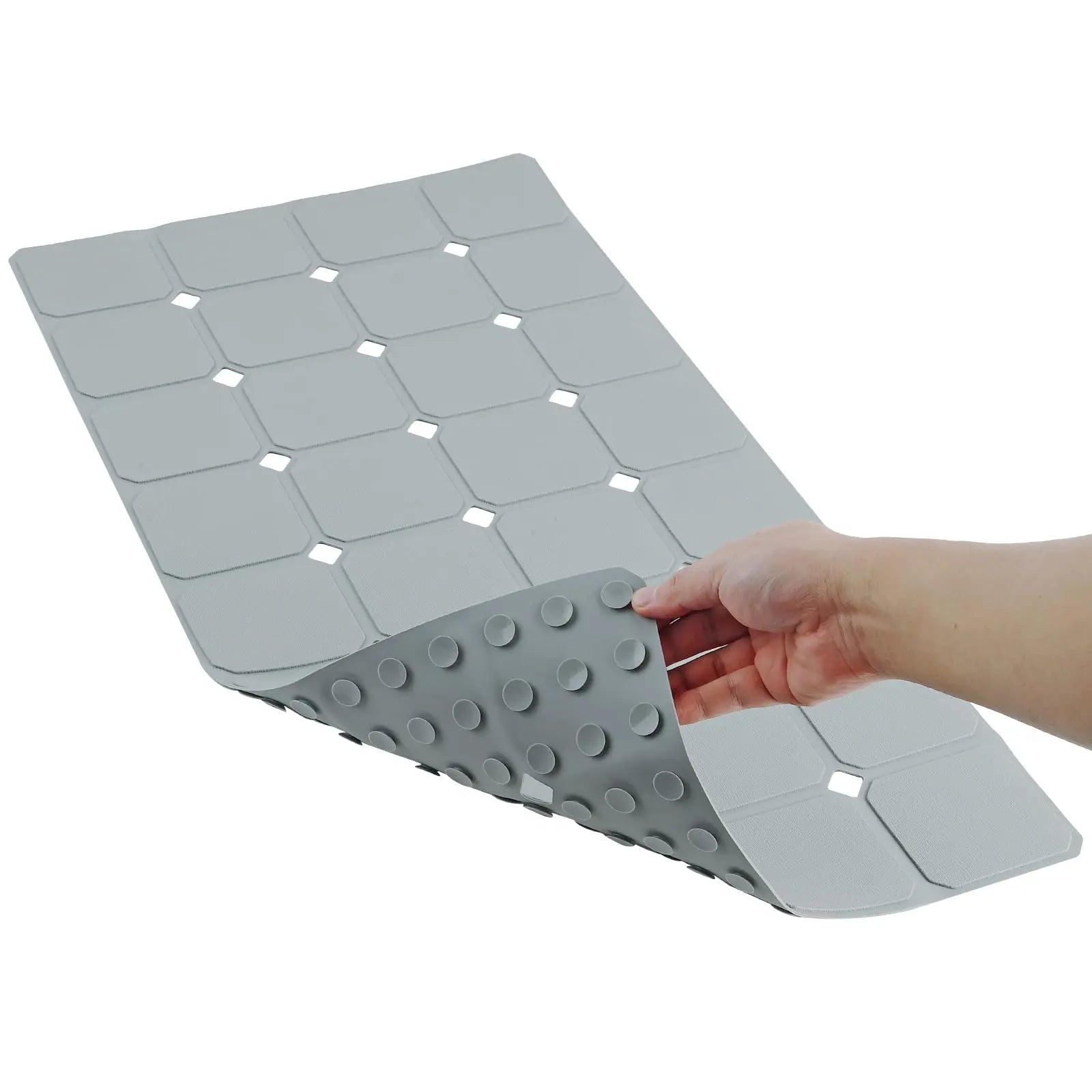 Non-Slip Silicone Shower Mat with Suction Cups – Foldable Bathtub Safety Mat for Wet Surfaces, Quick-Dry Design for Everyday Use | Thomler