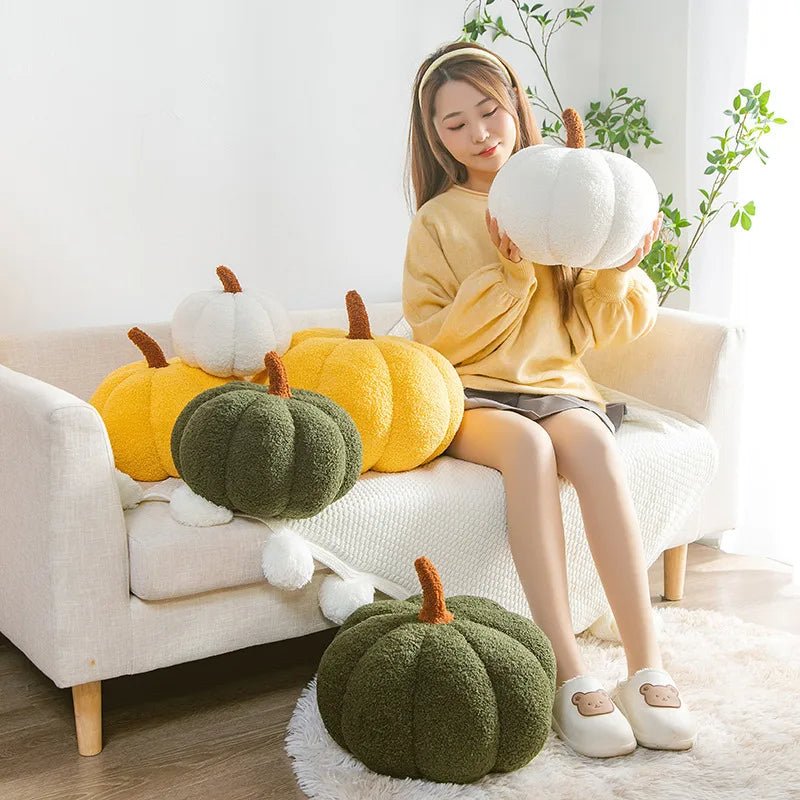 Cuddly Autumn Squash Cushion – Festive Soft Pillow for Kids' Rooms & Seasonal Decor | Thomler