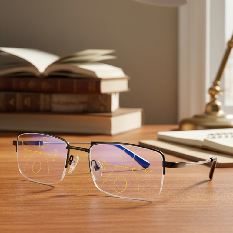 Progressive Reading Glasses with Photochromic Lenses – Adaptive Tint Technology for Men & Women | Readers for Computer Work & Driving | Thomler