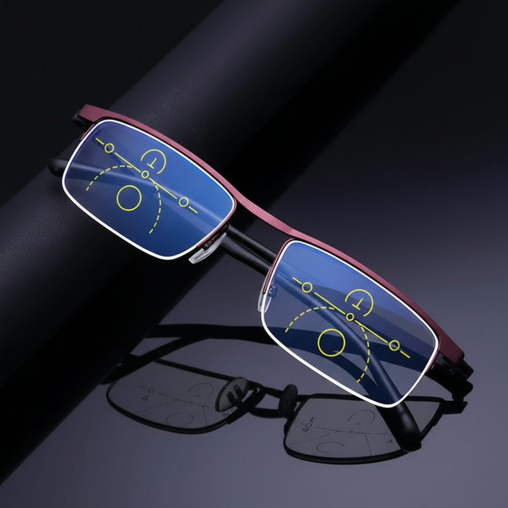 Progressive Reading Glasses with Photochromic Lenses – Adaptive Tint Technology for Men & Women | Readers for Computer Work & Driving | Thomler