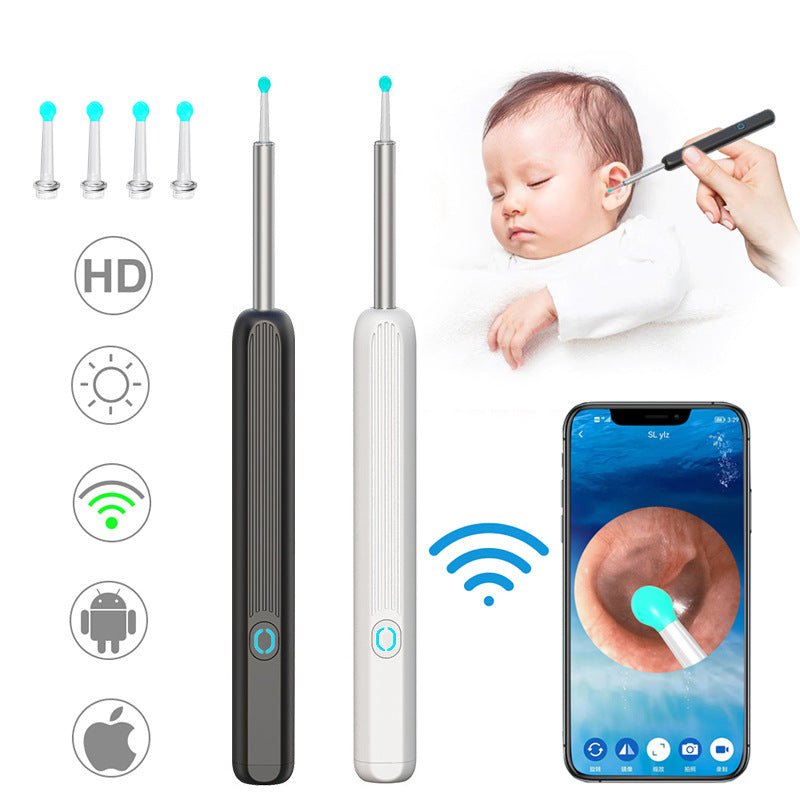 Visual Ear Wax Removal Tool with HD Camera Scope for iPhone Android Wireless Ear Cleaning Kit Safe Scoop Adults Kids | Thomler
