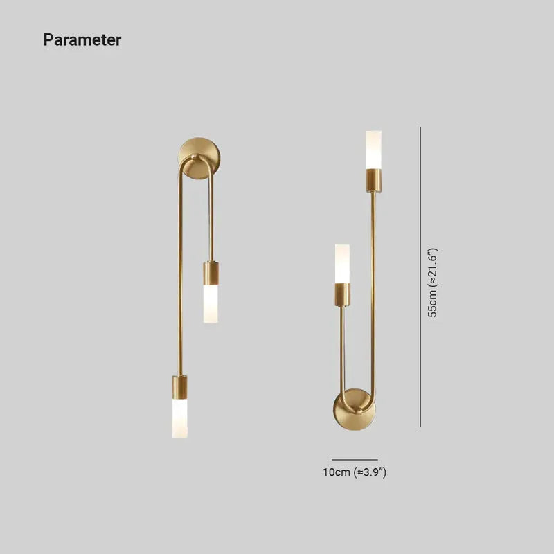 Contemporary Metal Sconce Set with Frosted Shades for Hallway & Bedroom – Hardwired LED Fixture | Thomler
