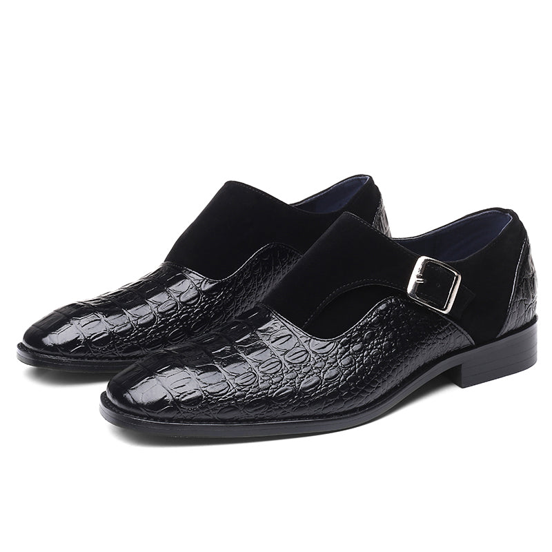 Men's Textured Faux-Leather Oxford Shoes – Classic Lace-Up Business & Formal Footwear for Weddings, Office & Special Occasions | Thomler