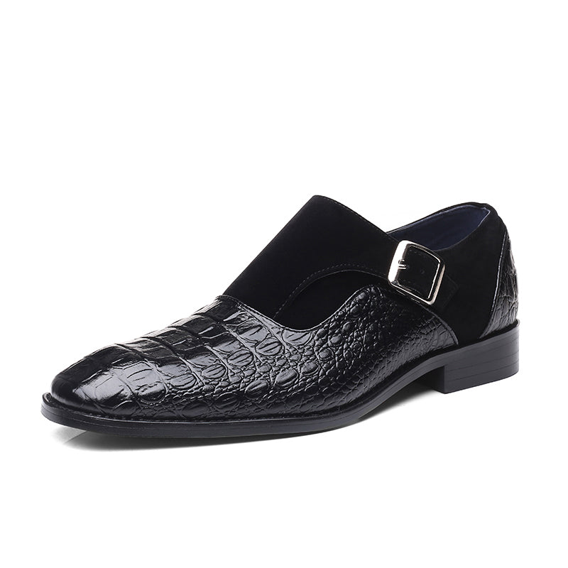 Men's Textured Faux-Leather Oxford Shoes – Classic Lace-Up Business & Formal Footwear for Weddings, Office & Special Occasions | Thomler