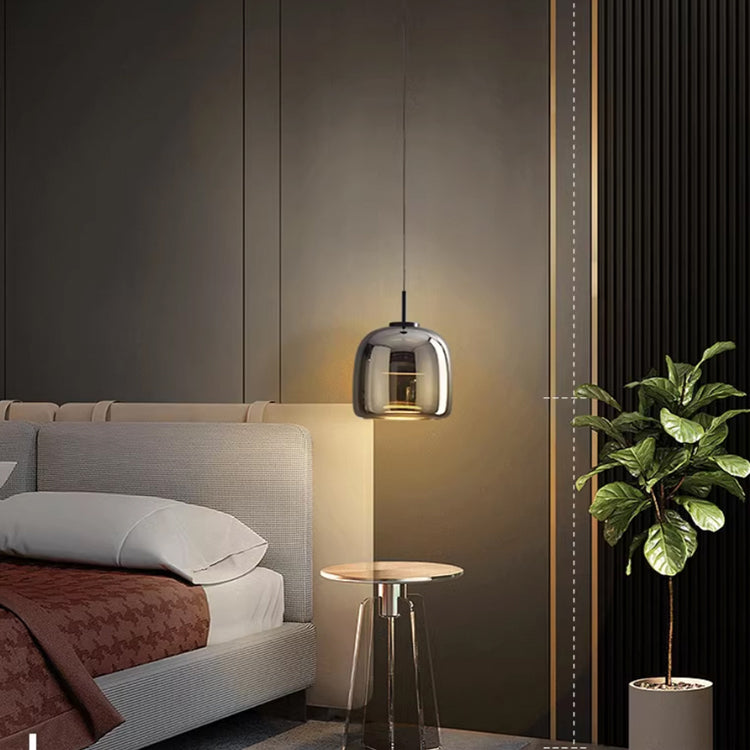 Pendant Light Glass 16.0 cm Black Bedroom Kitchen Island Scandinavian Hanging Ceiling Lamp E27 Modern Nordic Lighting | Thomler