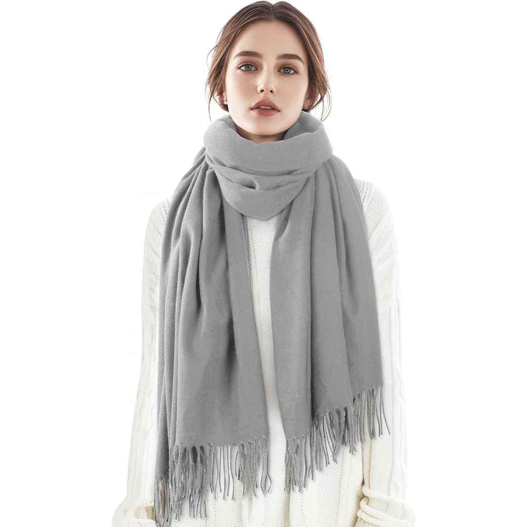 Plaid Cashmere Winter Shawl for Women – Cozy Oversized Wrap Scarf for Cold Weather, Evening Events & Daily Wear | Thomler