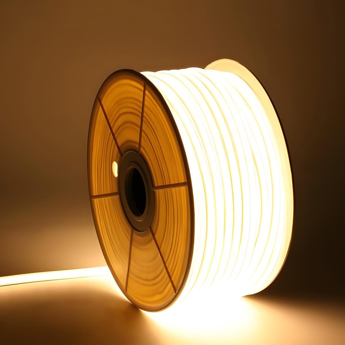Outdoor LED Strip Flexible Solar 5.0 m Warm White Garden Path Patio Recessed Lighting Waterproof Linear Light | Thomler