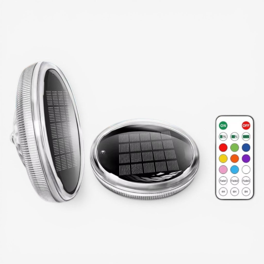 Waterproof LED Pool Float Light with Remote – Solar Powered, 9 Colors, Timer & Auto-On for Swimming Pools | Thomler