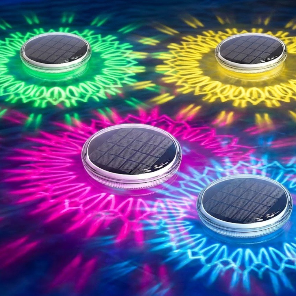 Waterproof LED Pool Float Light with Remote – Solar Powered, 9 Colors, Timer & Auto-On for Swimming Pools | Thomler
