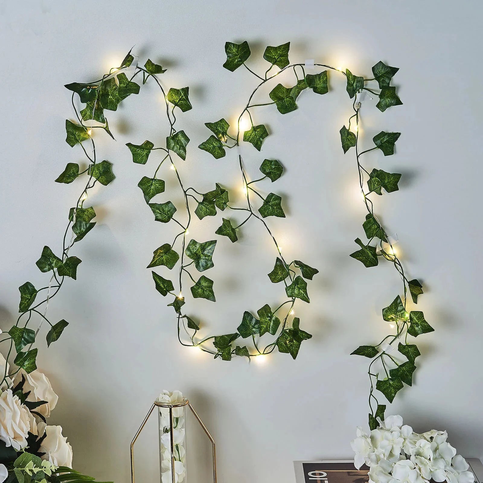 String Lights PVC Solar 16 ft Outdoor Garden Patio Wedding Decor Vine LED Flexible | Thomler