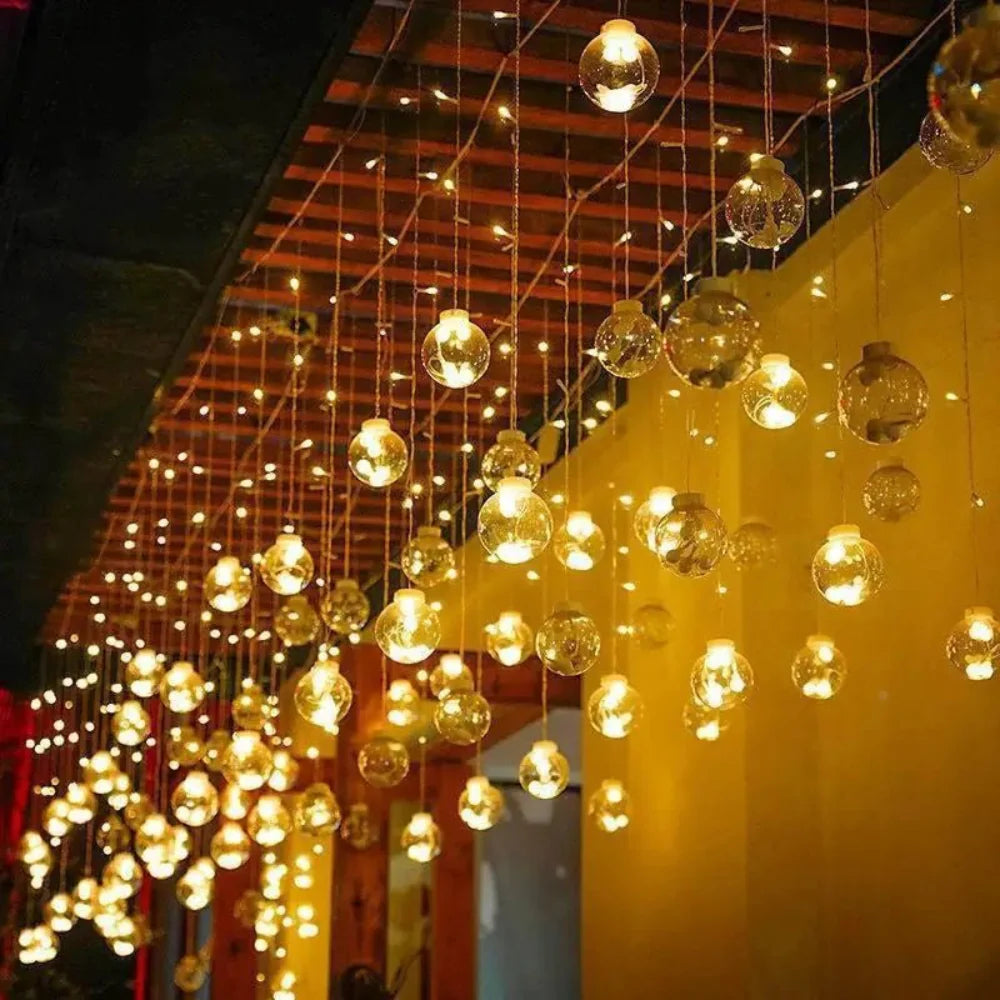 Pendant Light Solar 10 ft Outdoor String Lights Warm Glow Garden Patio Pergola Decor | Thomler