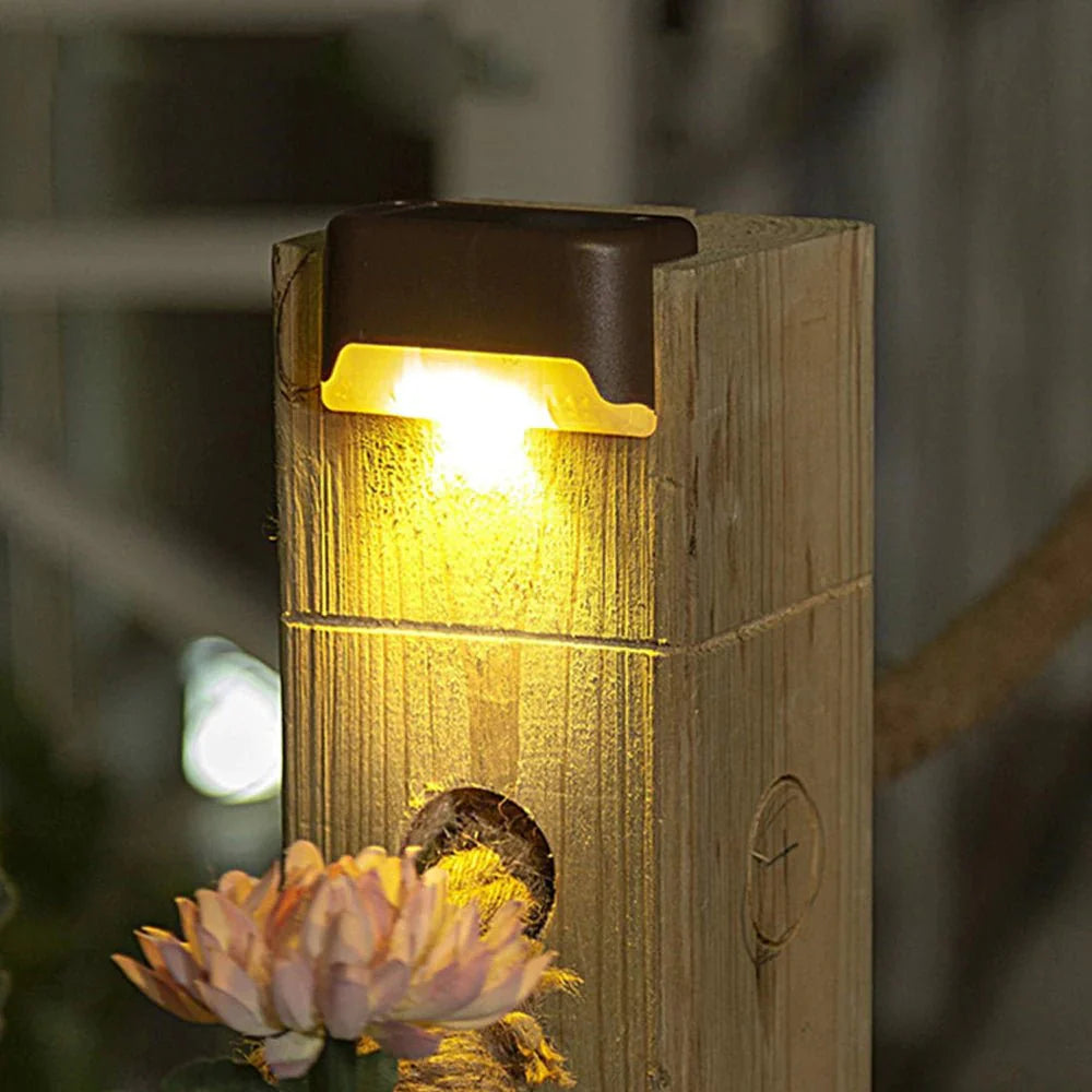 Outdoor Solar Stair Light ABS 2 in Height Waterproof Pathway Garden Deck Lighting | Thomler