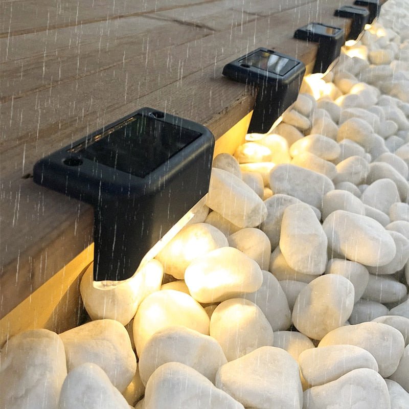 Outdoor Solar Stair Light ABS 2 in Height Waterproof Pathway Garden Deck Lighting | Thomler