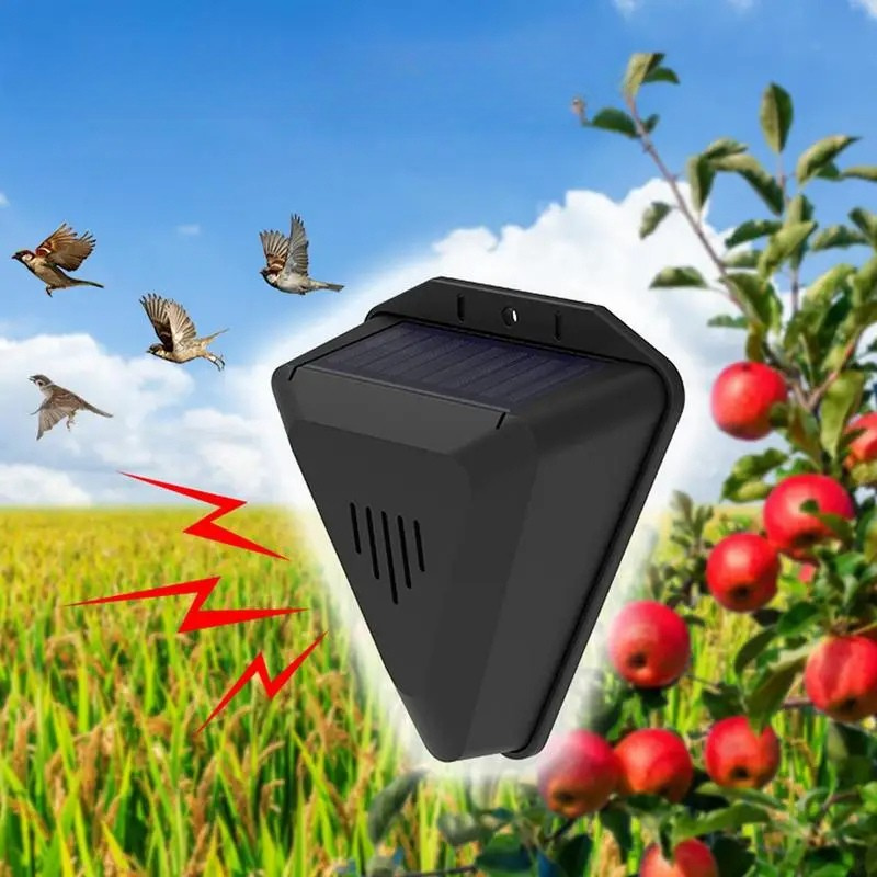 Humane Solar Powered Wildlife Deterrent System with Rotating Sound Technology for Yards Gardens Orchards | Thomler