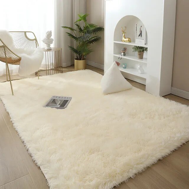 Plush Shag Area Rug for Living Room & Bedroom - Soft Non-Slip Floor Mat Polyester Carpet Runner for Home Decor | Thomler