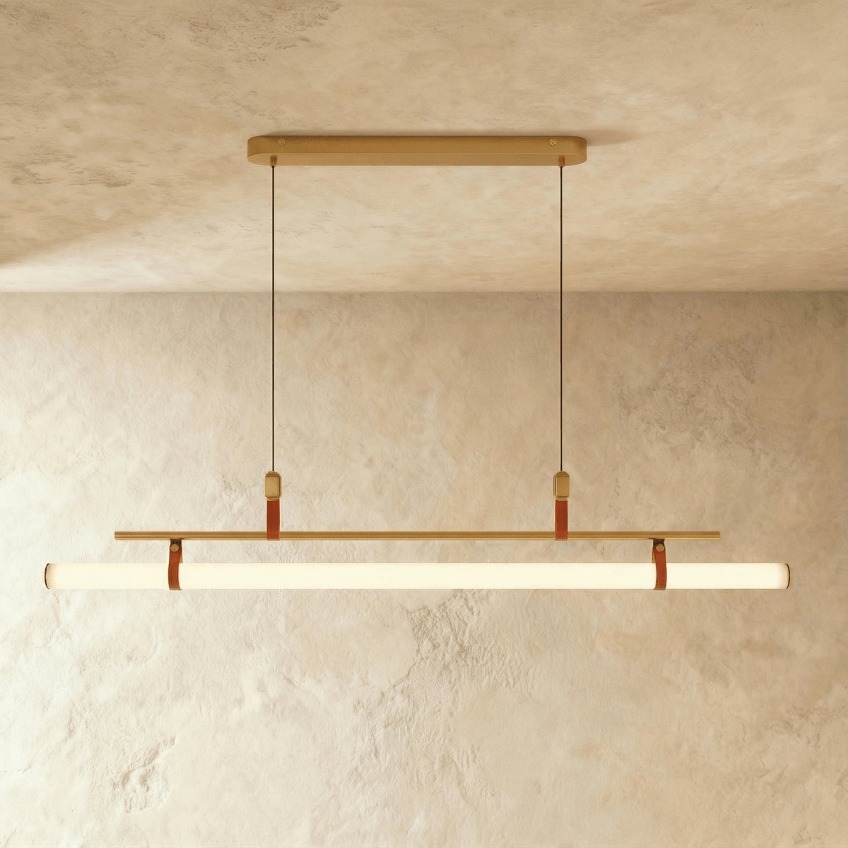 Pendant Light Metal Tubular LED Adjustable Height Kitchen Island Workspace Linear Hanging Light Warm White Cool White | Thomler